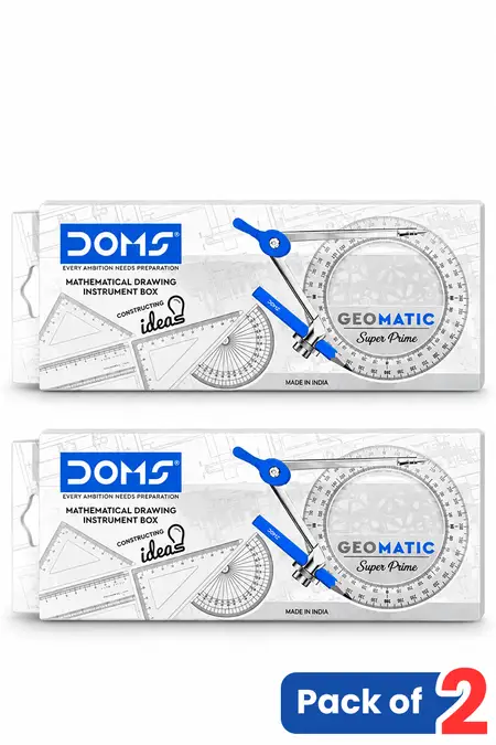 Doms Geomatic Mathematical Instruments Box - Pack of 2
