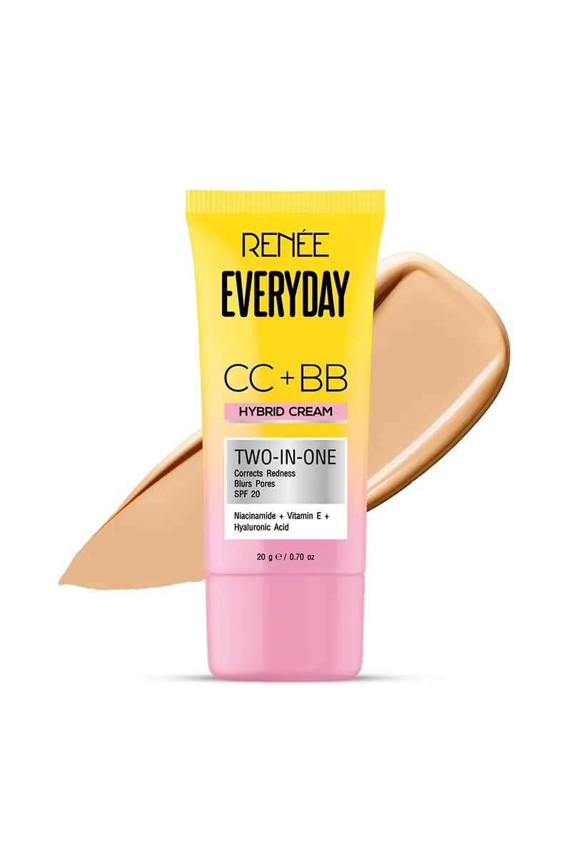 Renee Everyday CC + BB Hybrid Cream With SPF 20 For Even Skin Tone - 20ml (Classic Frappe)