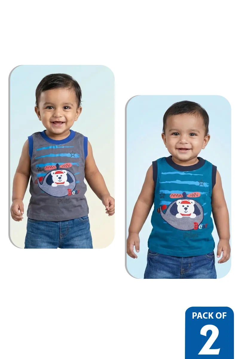 Pack of 2 T-Shirts for Baby Boy - Multicolor