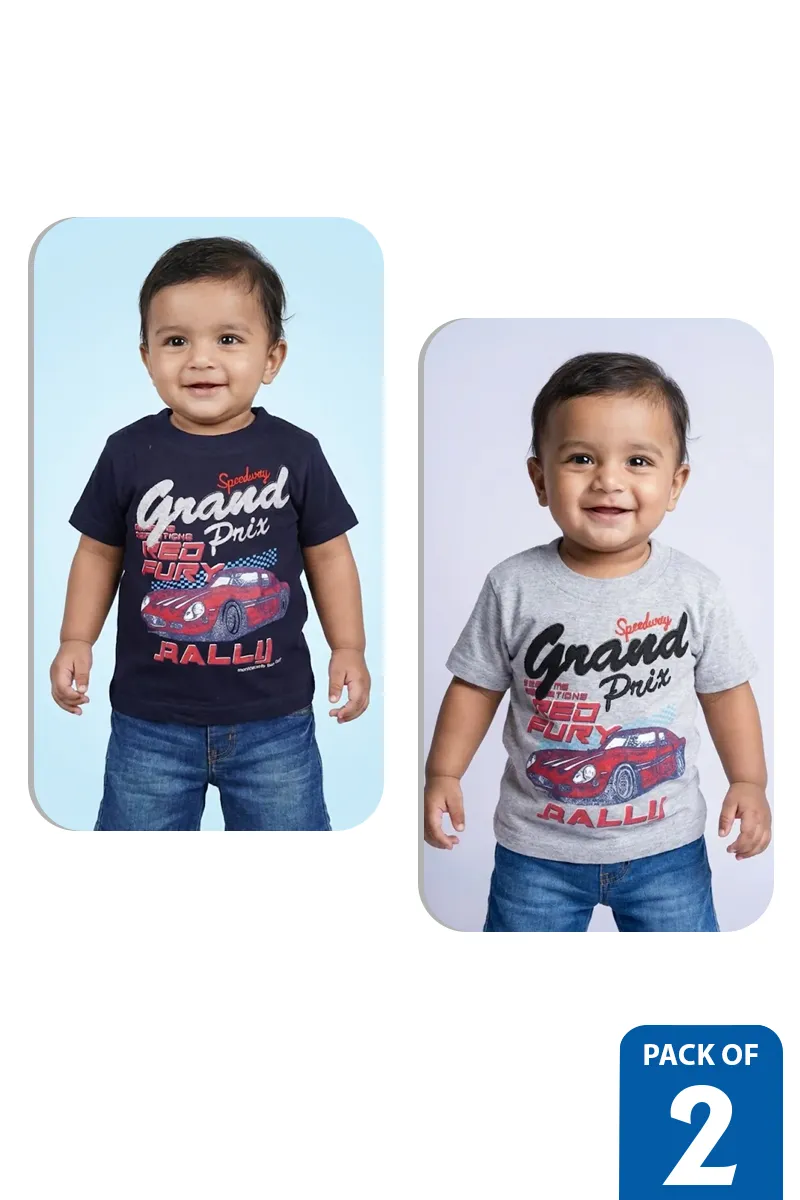 Pack of 2 T-Shirts for Baby Boy - Multicolor