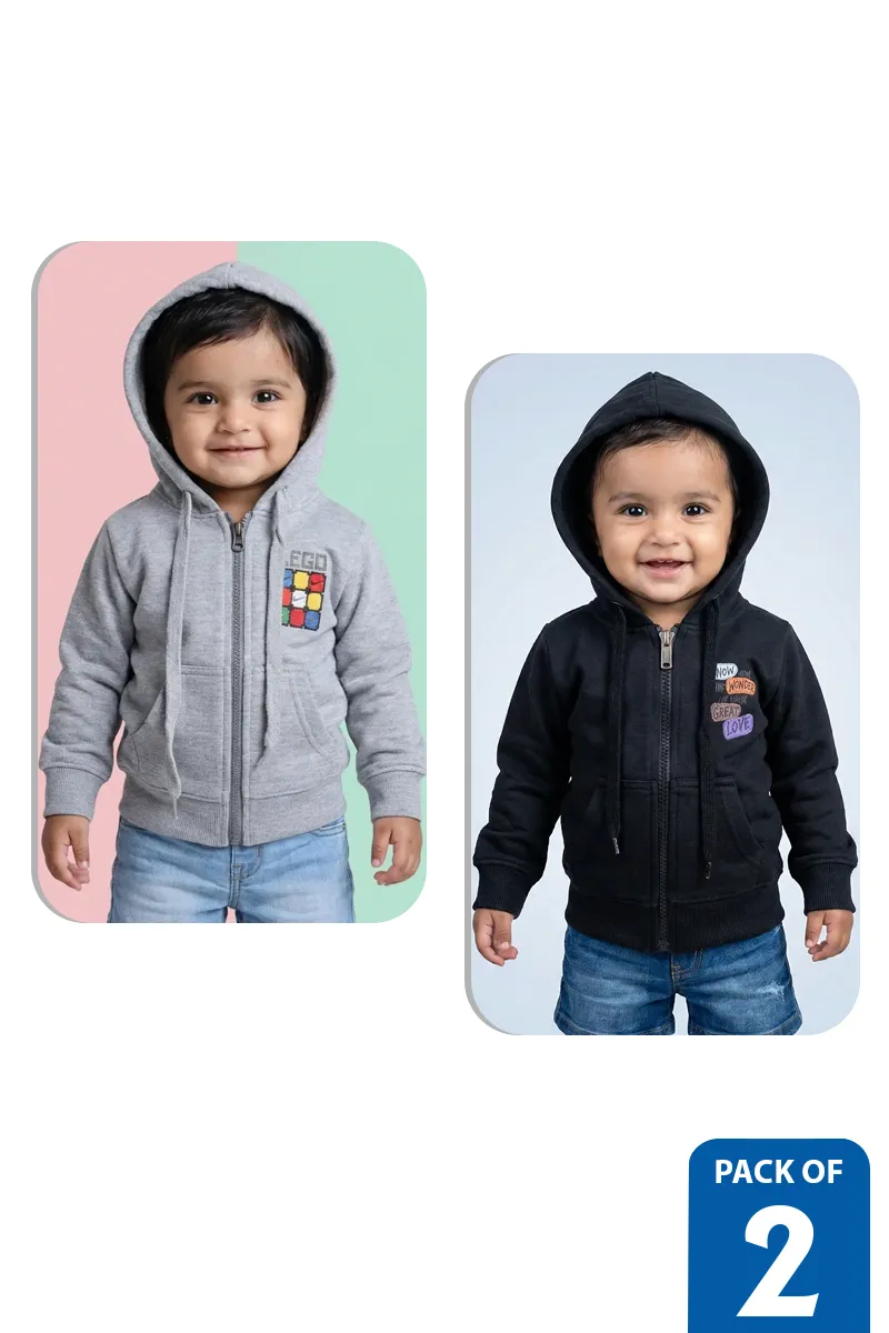 Pack of 2 Hoodies for Baby Girl - Multicolor