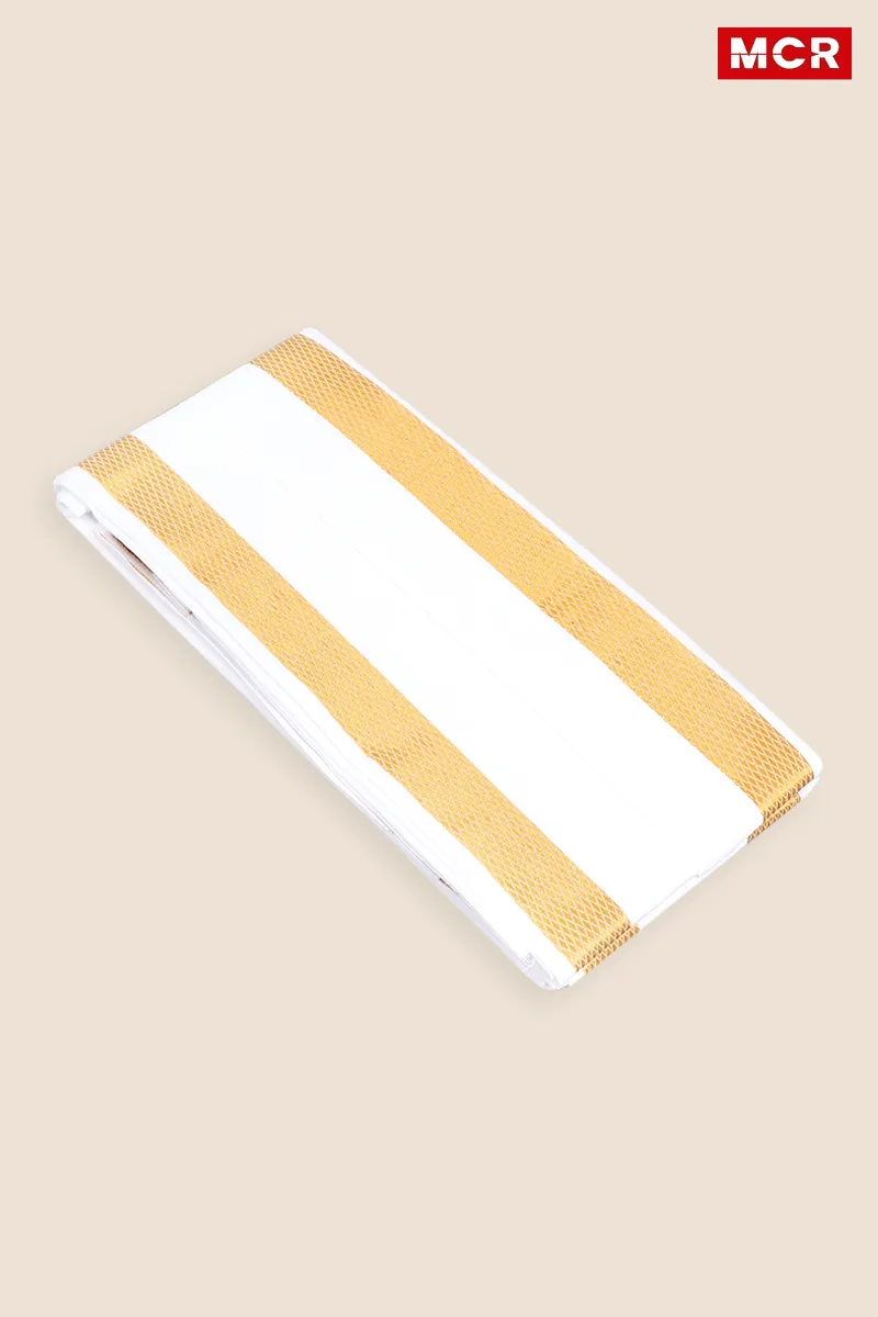 Cotton Solid Angavastram for Men - 90*170 Cm