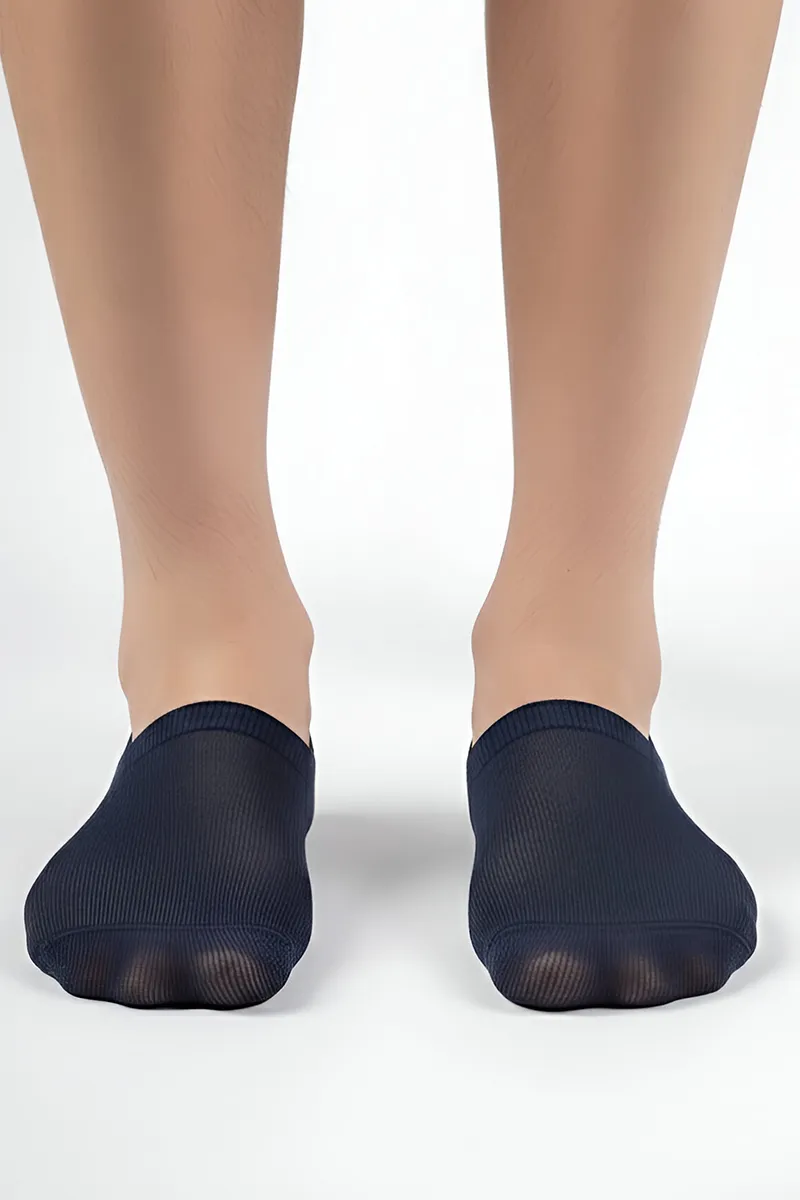 Cotton Textured Loafer Socks for Men CLACC08NAVFREE