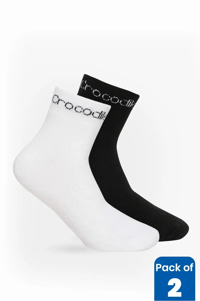 Men's Cotton Solid Above Ankle Socks - Pack of 2 CLACC122MULFREE