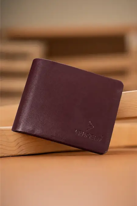 Men's Soild Leather Two Fold Wallet CLACC159MARONESI