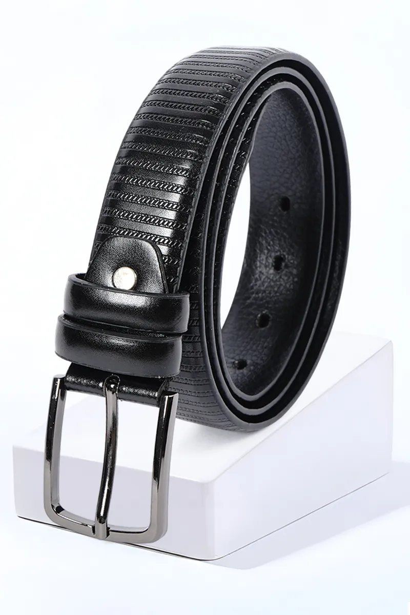 Men's PU Textured Casual Belt