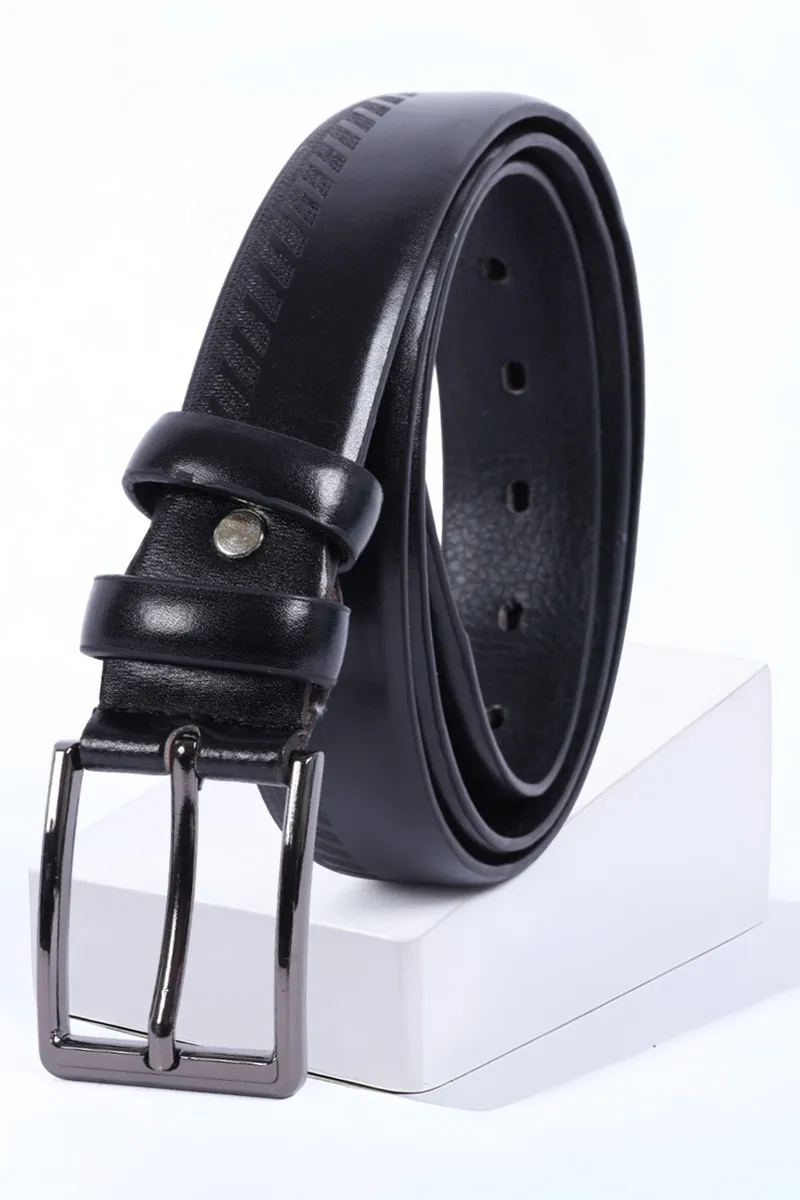 Men's PU Textured Casual Belt CLACC20BLA3034