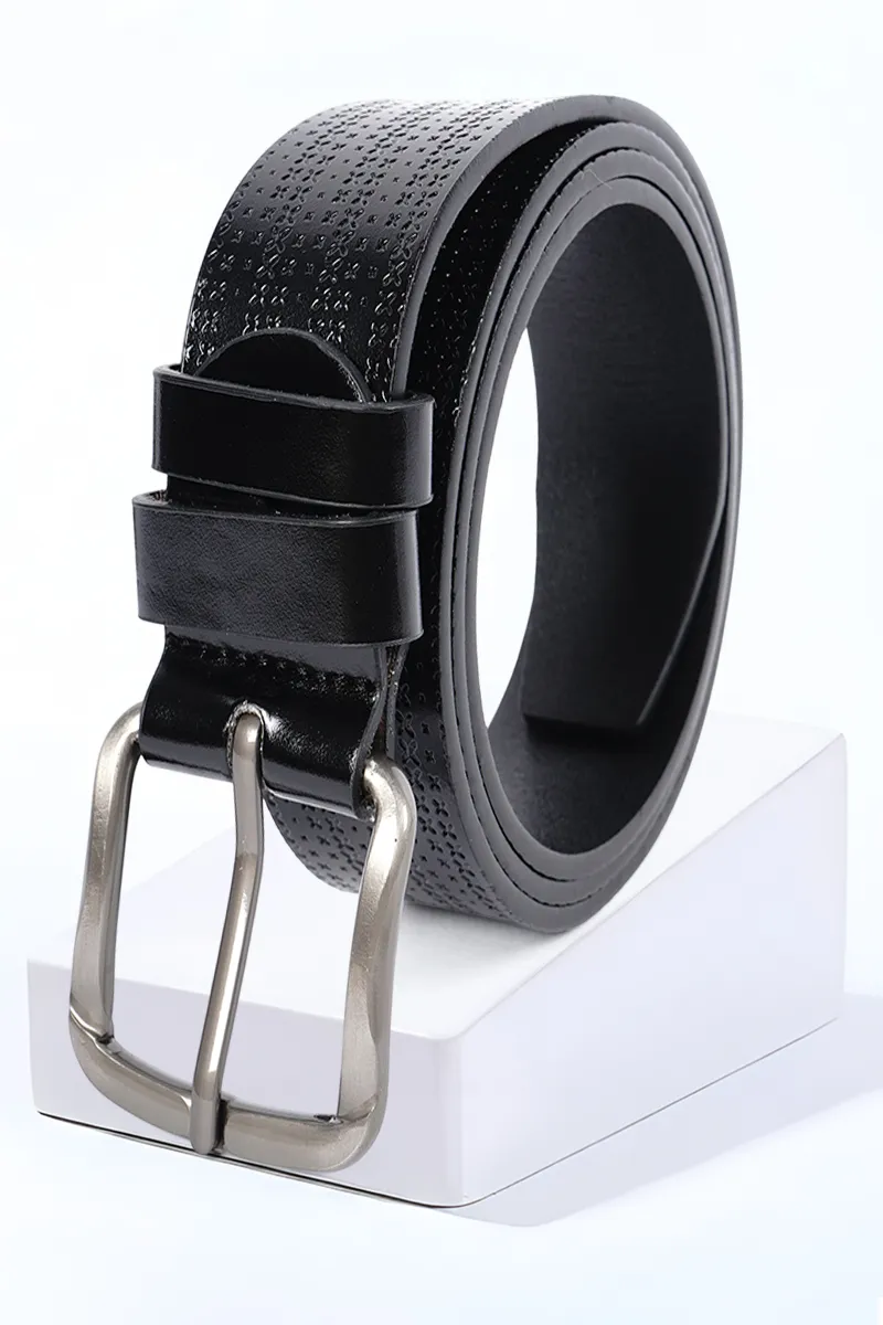 Men's PU Textured Casual Belt CLACC26BLA30