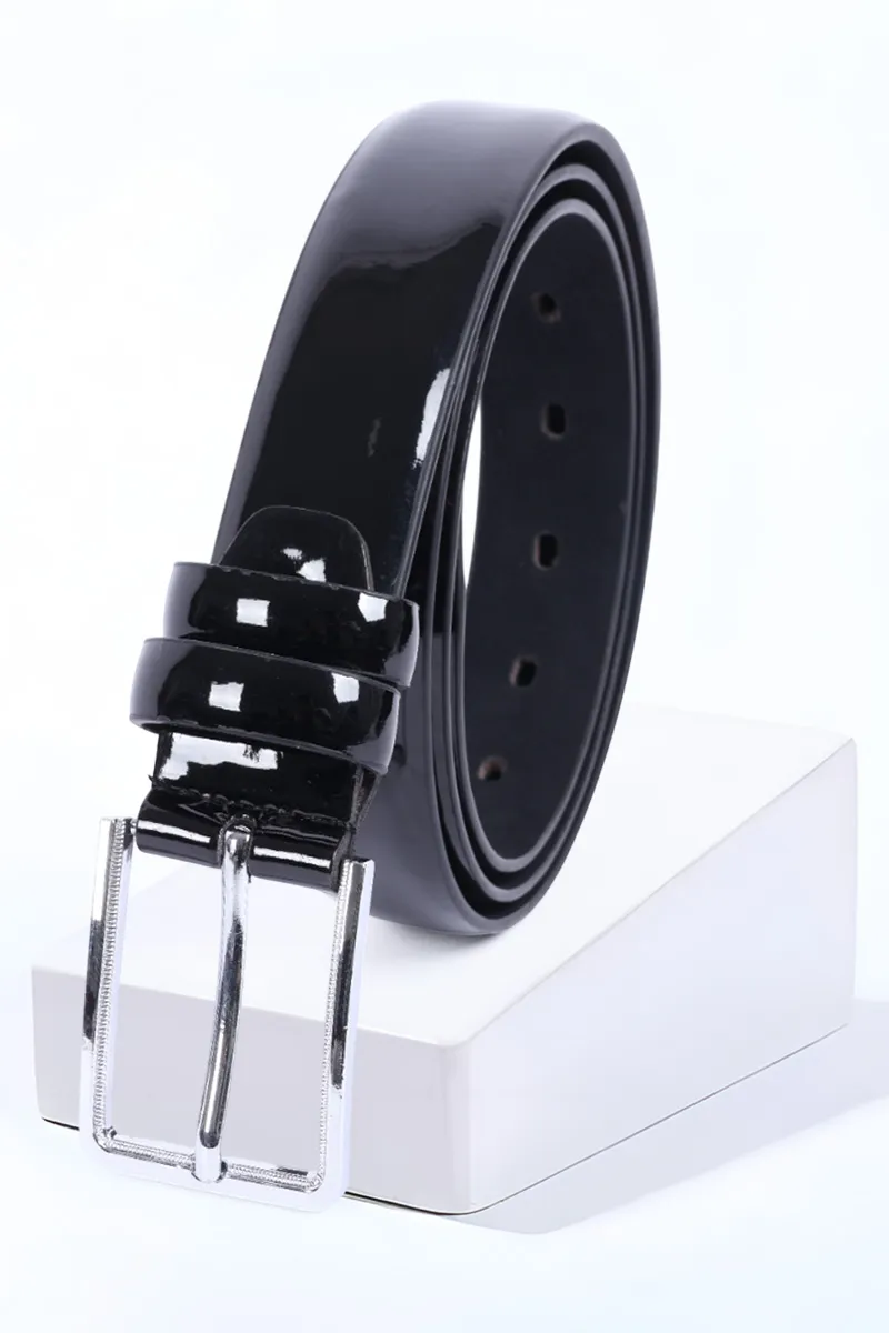 Men's Solid Synthetic Leather Belt