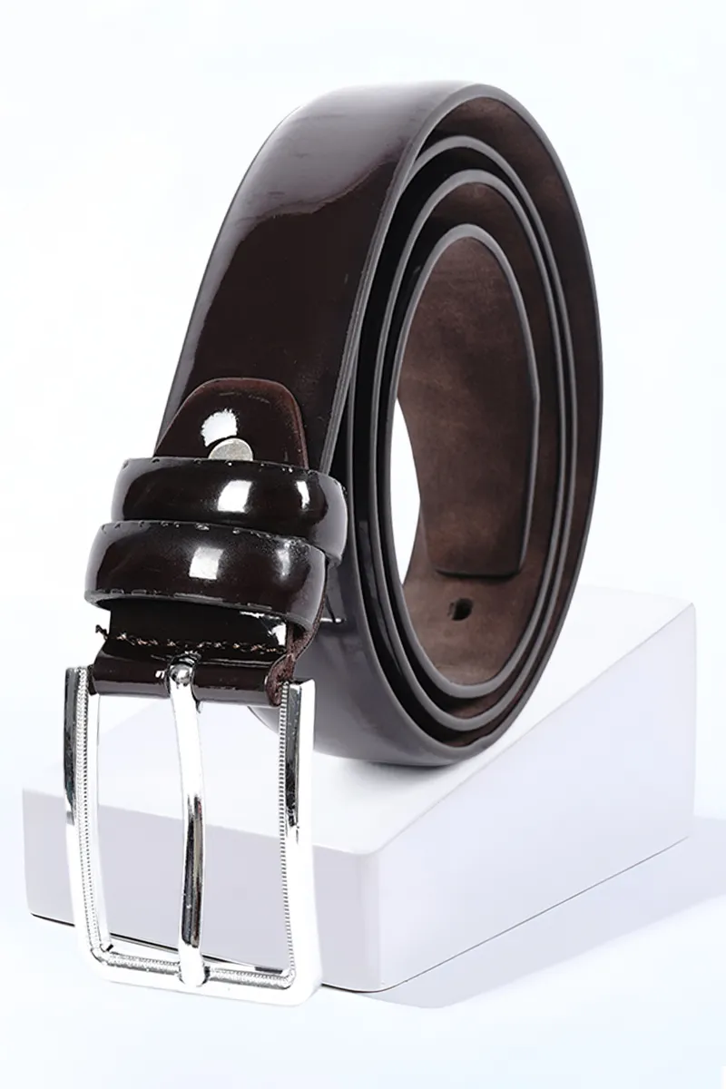 Men's Solid Synthetic Leather Belt CLACC28DAR3034