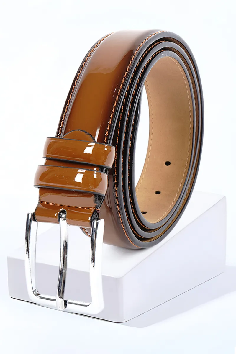 Men's Solid Synthetic Leather Belt