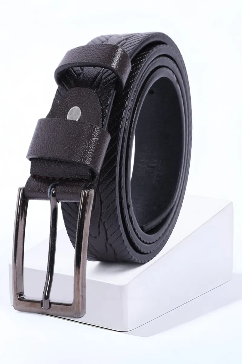 Men's Textured Synthetic Leather Belt
