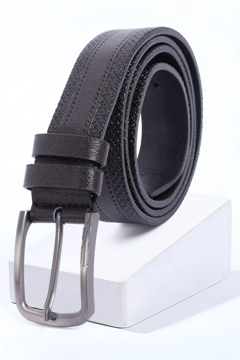 Men's Textured Synthetic Leather Belt CLACC51DAR3034