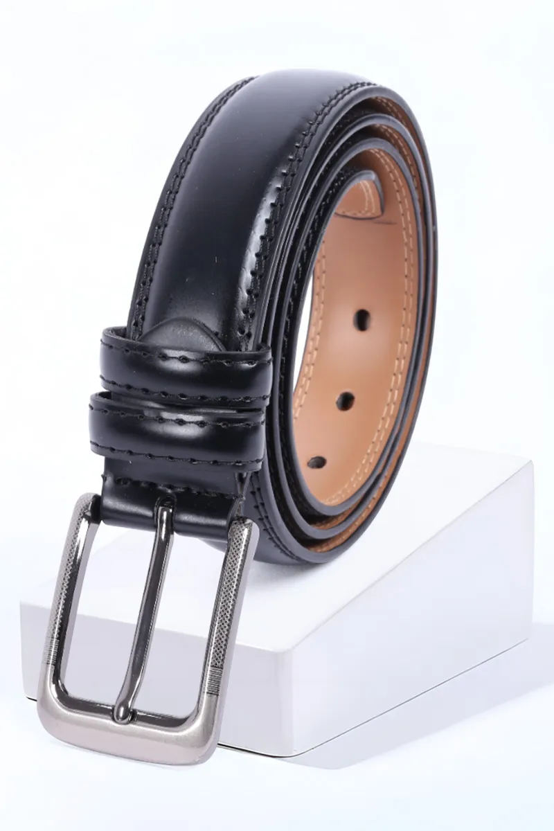 Men's Solid Synthetic Leather Belt