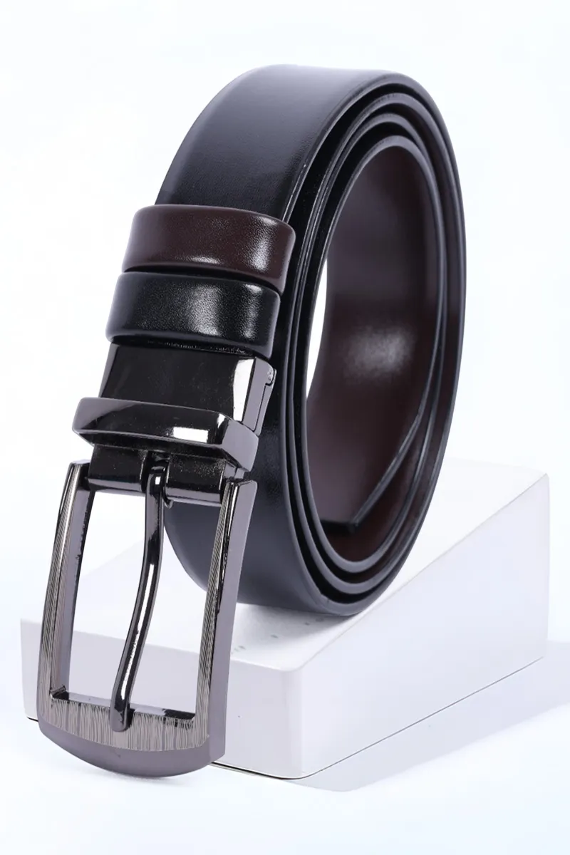 Men's Solid Synthetic Leather Belt CLACC79BLA3034