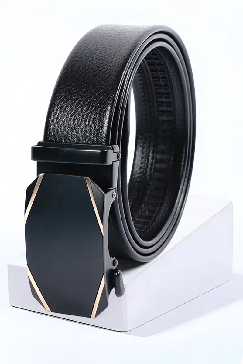 Men's Solid Synthetic Leather Belt