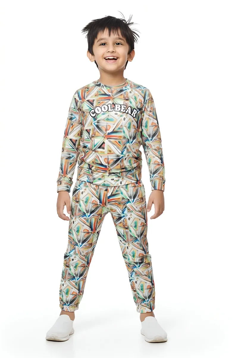 Printed T-Shirt and Pant Set for Boys - Multicolour CLBCS0020MUL34YR