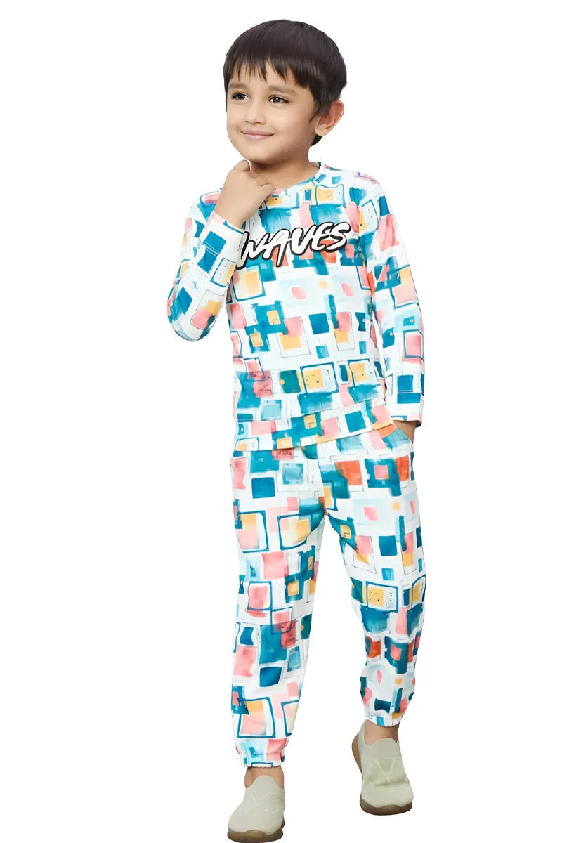 Printed T-Shirt and Pant Set for Boys - Multicolour CLBCS0021MUL23YR