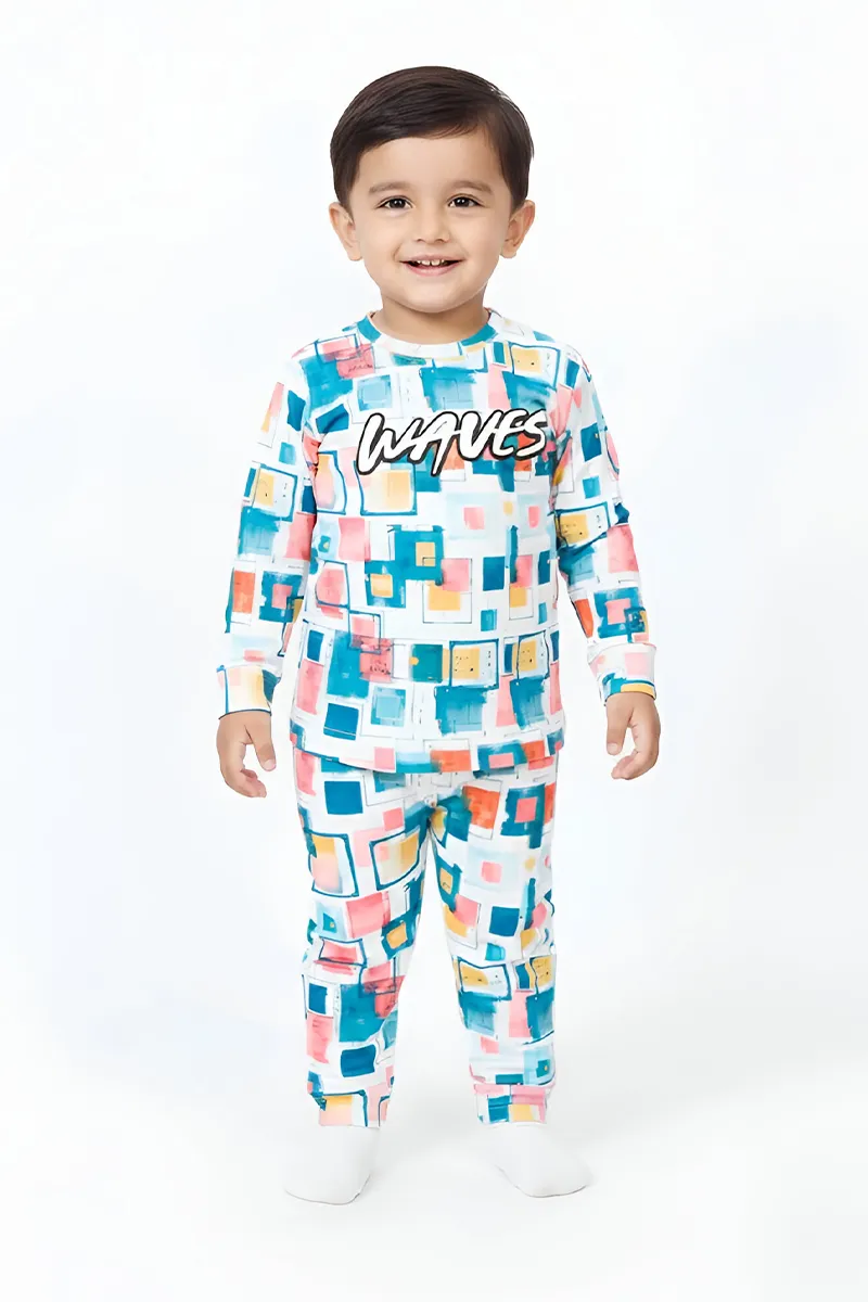Printed T-Shirt and Pant Set for Baby Boys - Multicolour