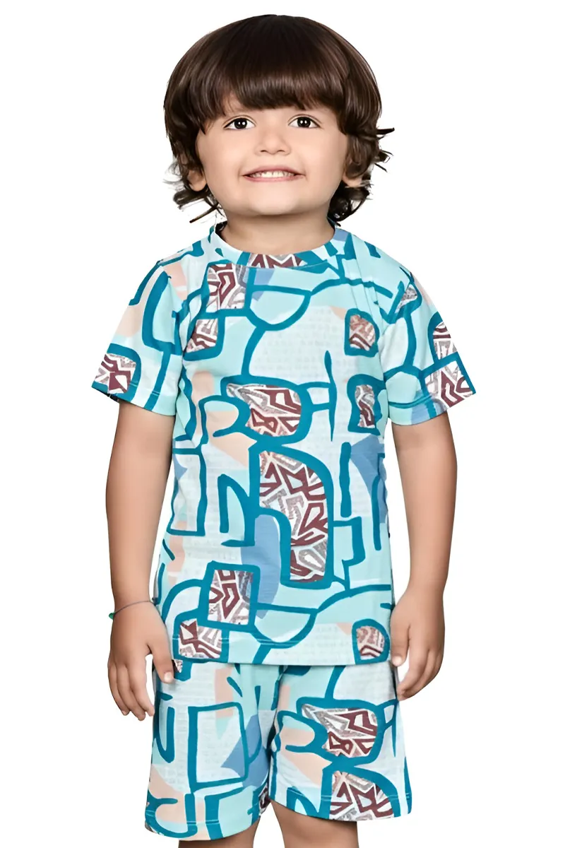 T-Shirt and Shorts Set for Boys - Multicolour