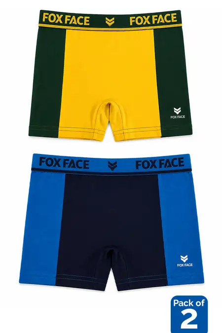 Pack of 2 Assorted Cotton Color-Blocked Trunk for Boys - Multicolour