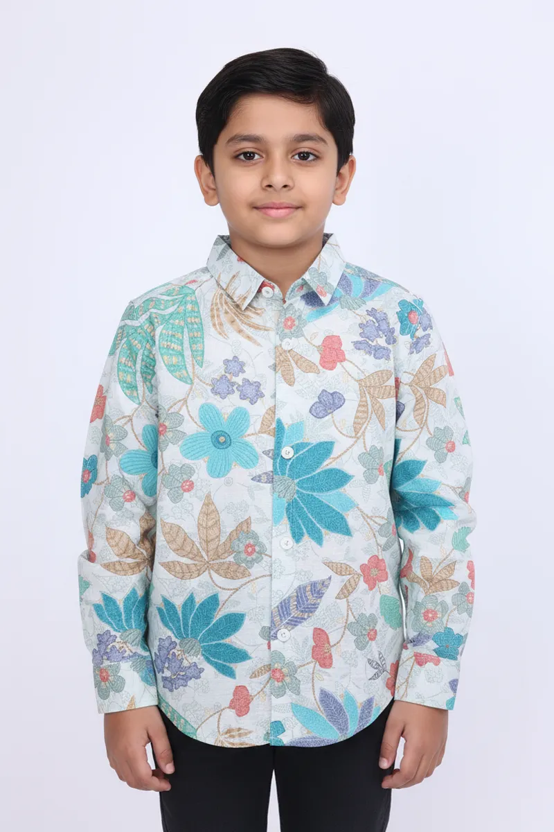 Printed Regular Fit Shirt for Boys - Multicolor