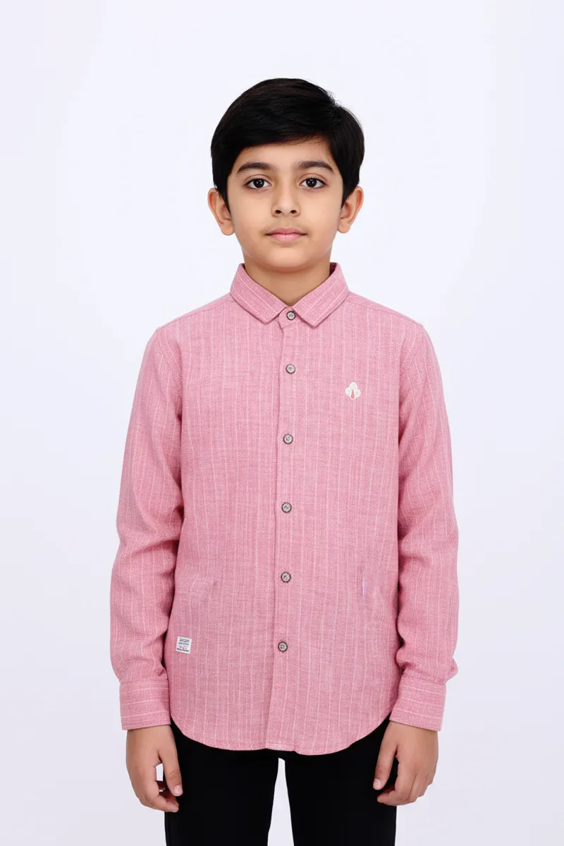 Cotton Regular Fit Shirt for Boys - Dusty Pink CLBS0031DUS1617