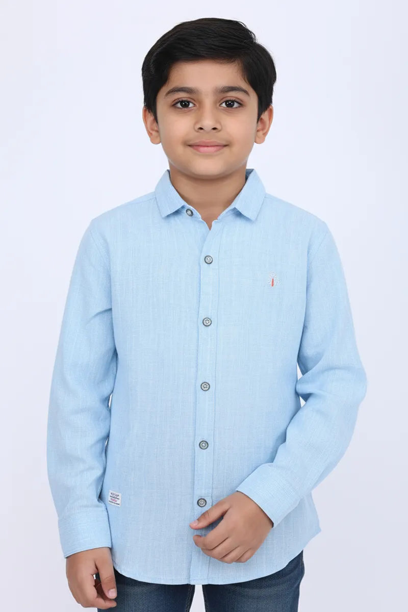 Cotton Regular Fit Shirt for Boys - Sky Blue CLBS0031SKY1213
