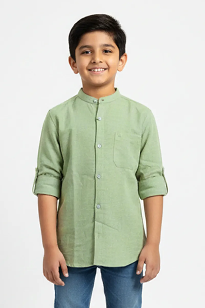 Classic Cotton Shirt for Boys - Green
