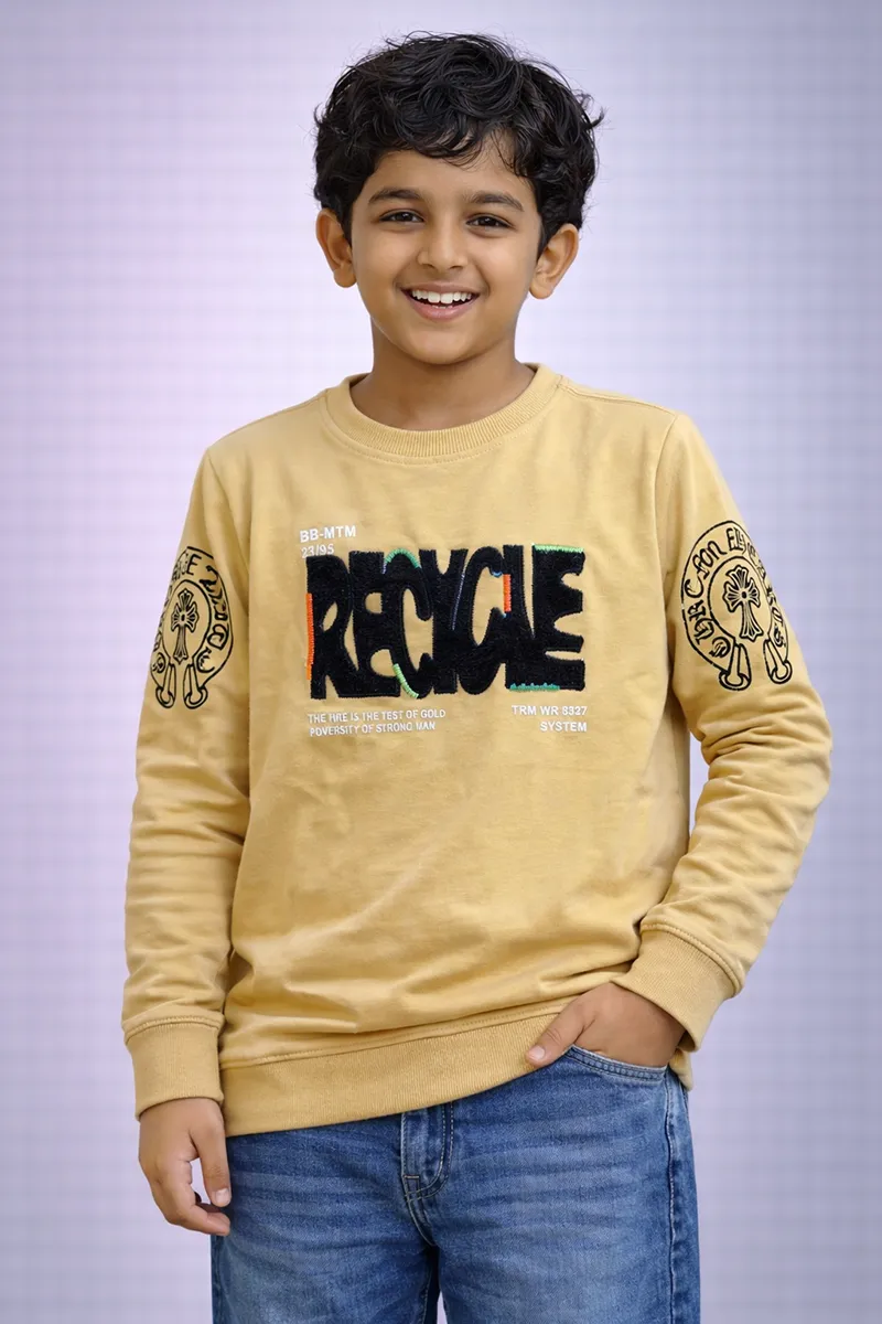 Full Sleeve Sweatshirt for Boys - Yellow