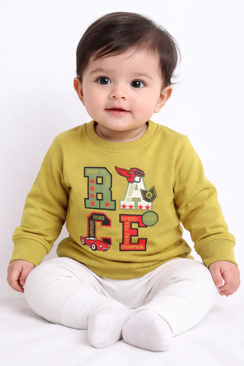 Full-Sleeve Sweatshirt for Boys - Olive CLBT00151OLI34YR