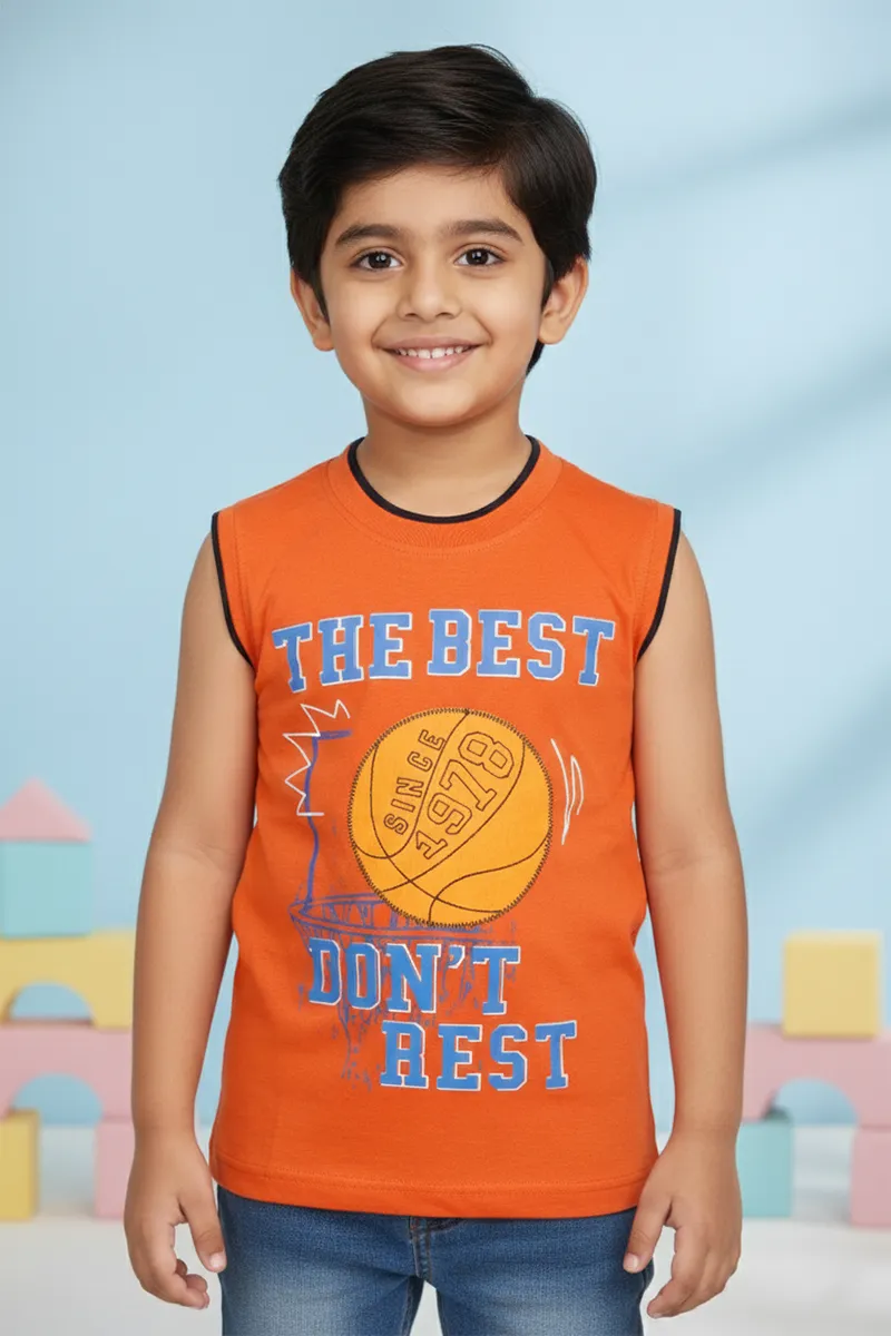 Printed T-Shirt for Boys - Orange