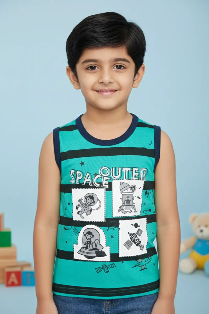 Printed T-Shirt for Boys - Green CLBT00318GRN67YR
