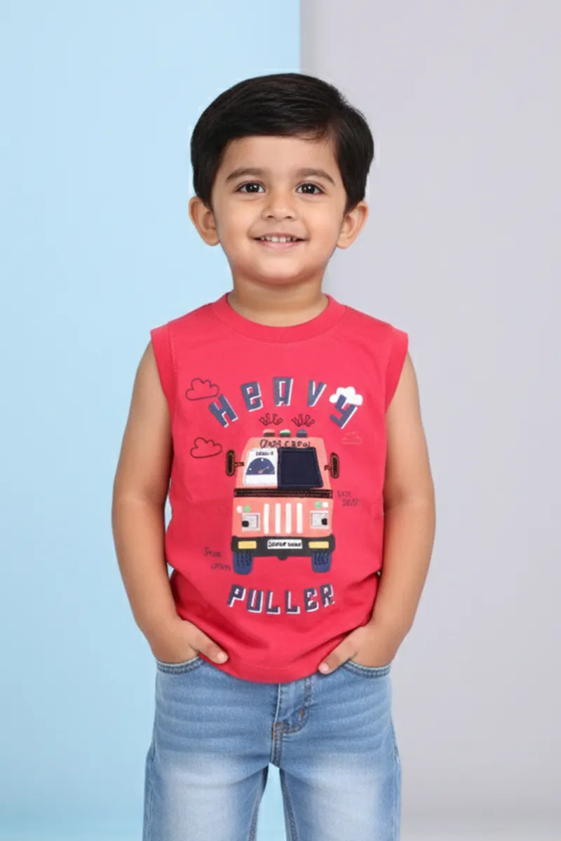 Printed T-Shirt for Boys - Pink CLBT00321PIN67YR