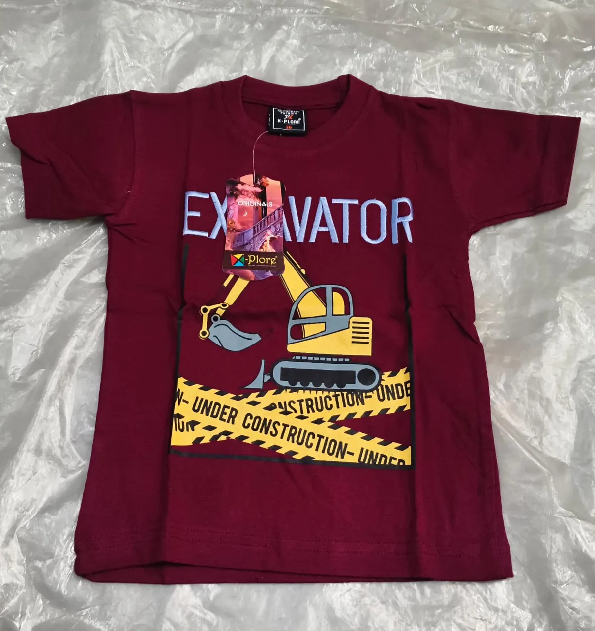 Printed T-Shirt for Boys - Burgundy CLBT00323BUR67YR
