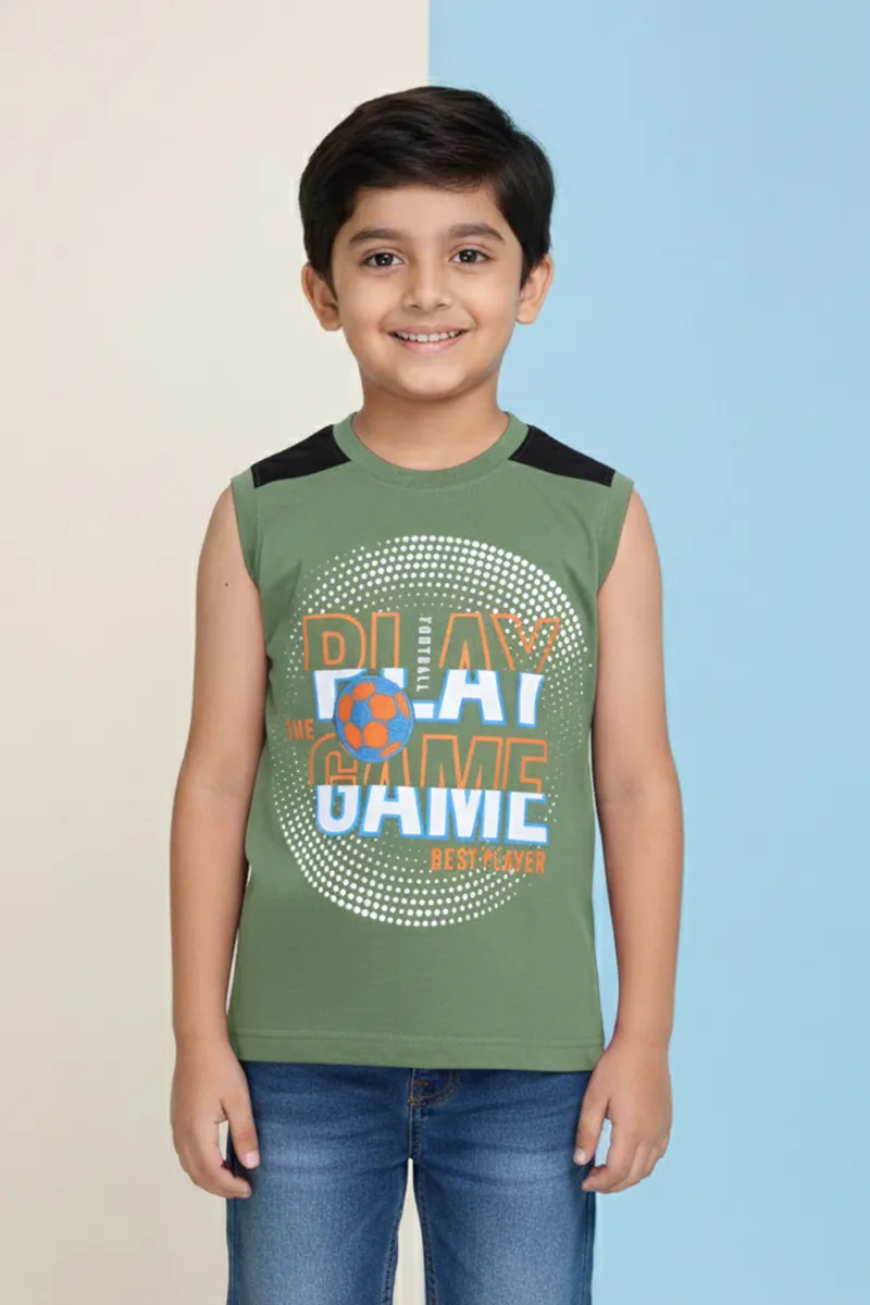 Printed T-Shirt for Boys - Green