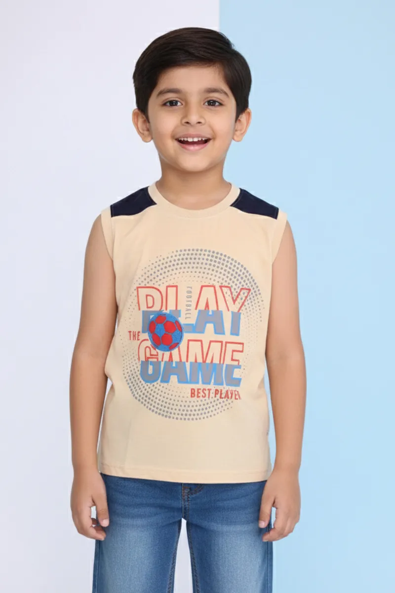 Printed T-Shirt for Boys - Sandal CLBT00330SAN1112