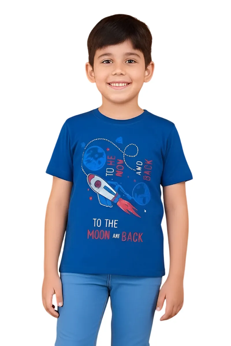 Printed T-Shirt for Boys - Teal