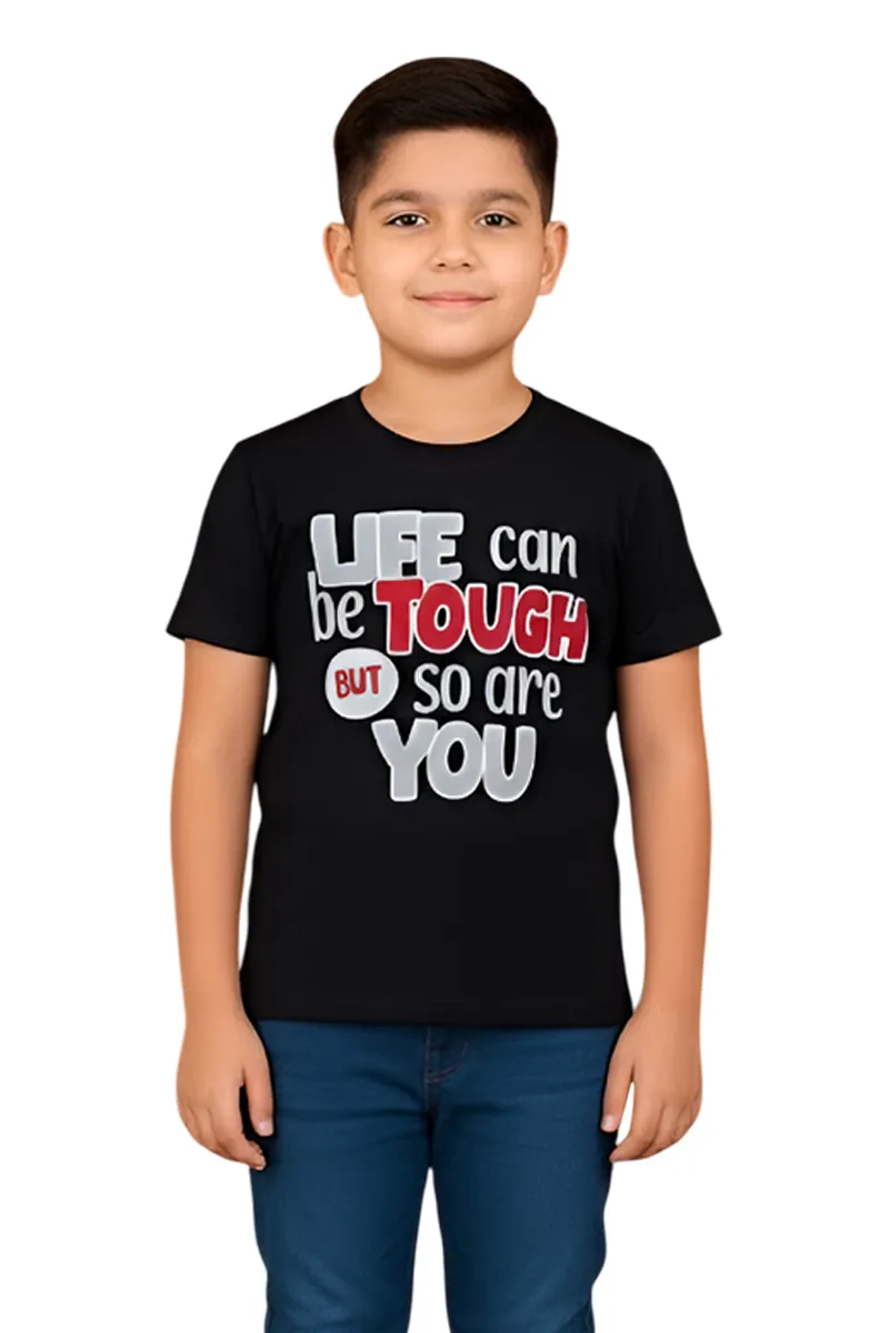 Printed T-Shirt for Boys - Black