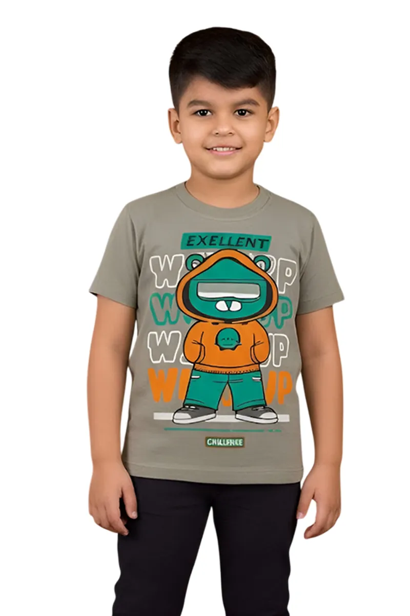 Printed T-Shirt for Boys - Grey CLBT00335GRE910Y