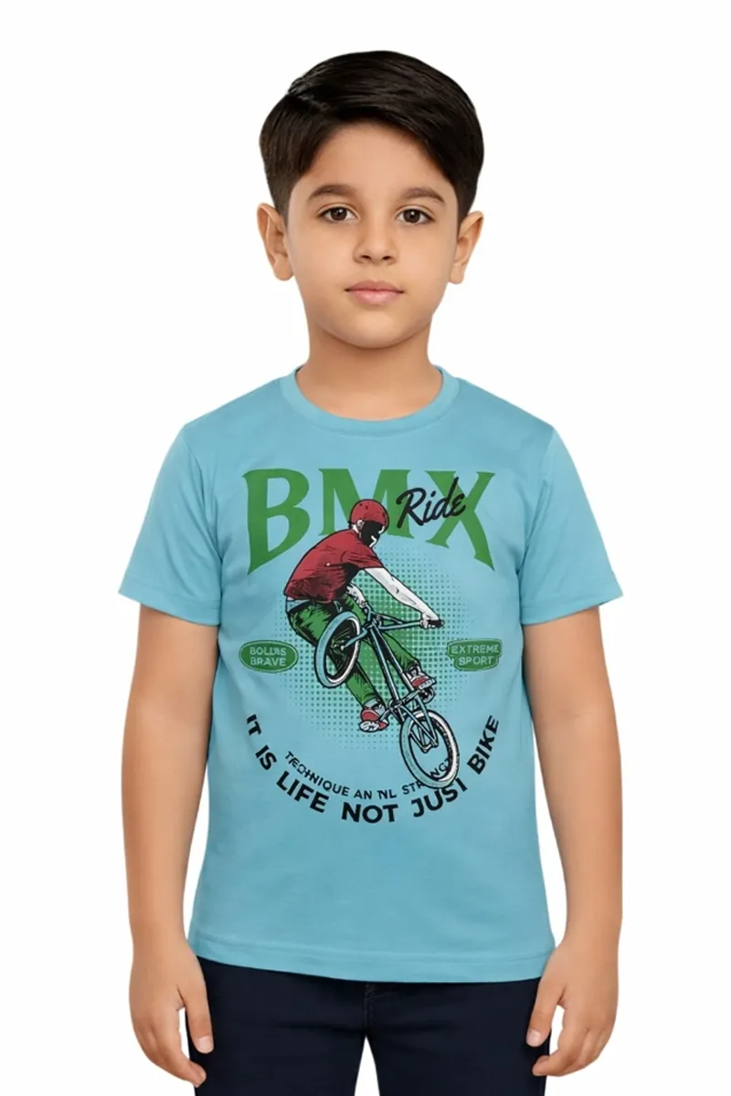 Printed T-Shirt for Boys - Sea Green