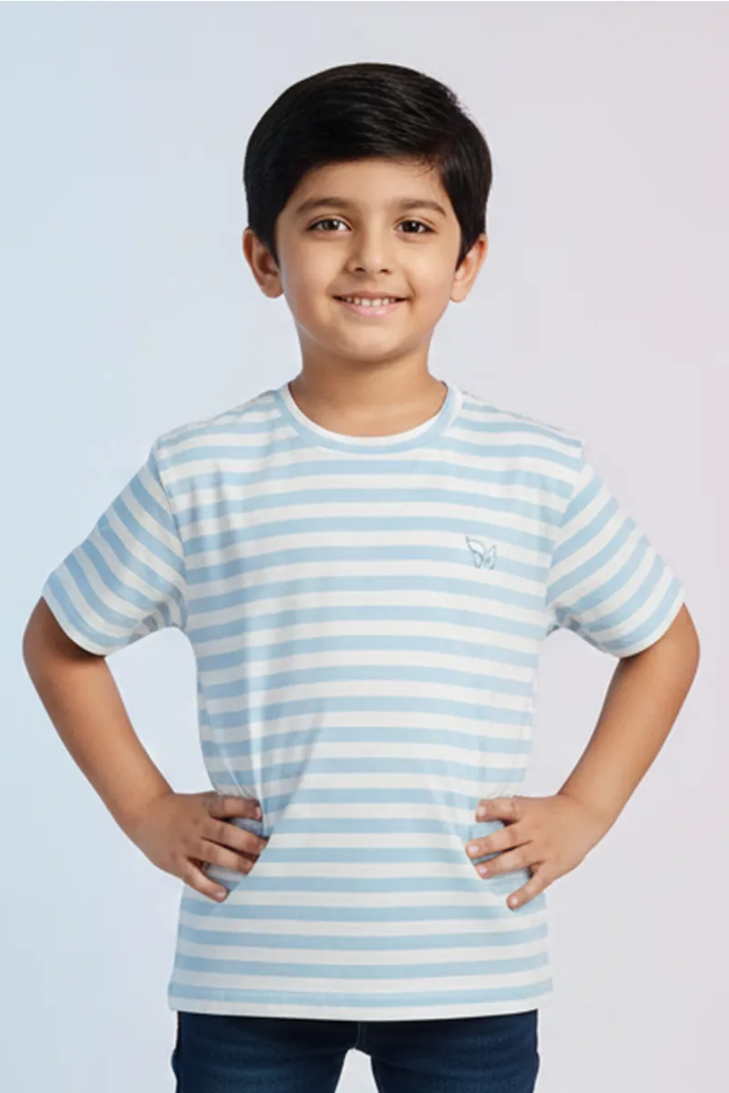 Striped T-Shirt for Boys - Blue CLBT00406BLU56YR