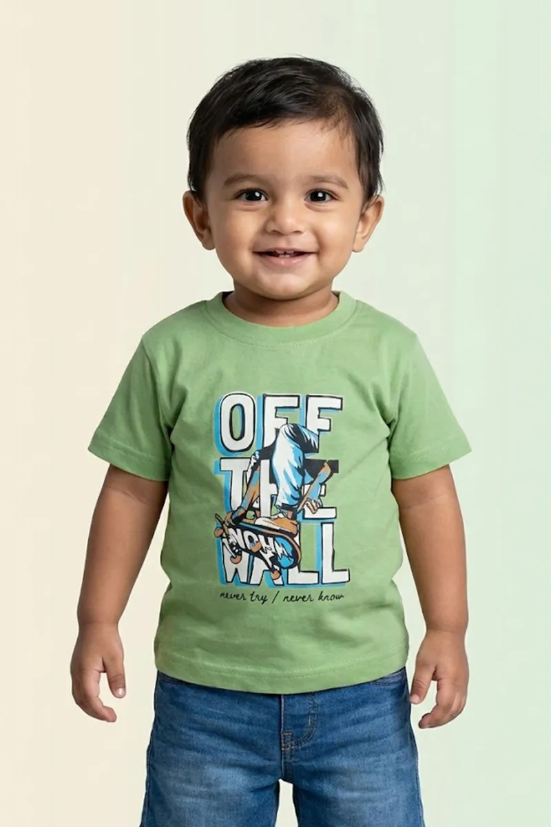Printed T-Shirt for Boys - Light Green
