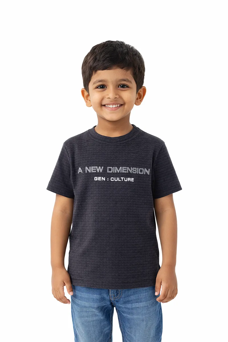 Printed T-Shirt for Boys - Black CLBT00483BLA78YR