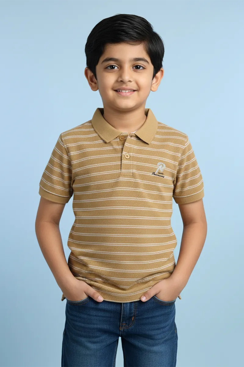 Striped T-Shirt for Boys - Brown