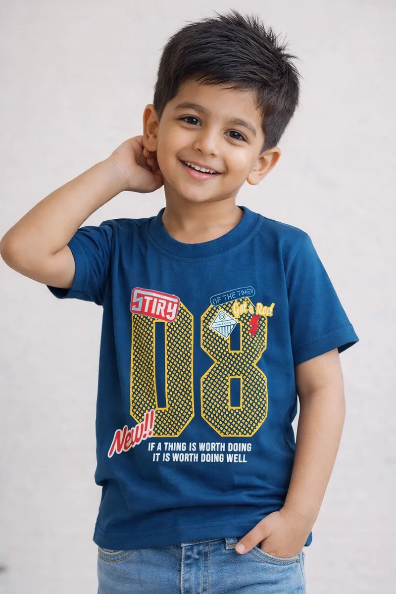 Printed T-Shirt for Boys - Blue