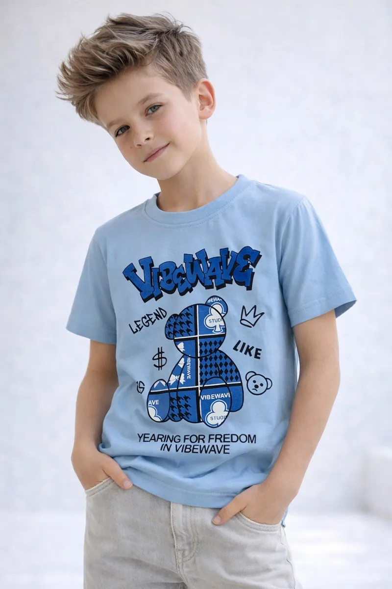 Printed T-Shirt for Boys - Blue