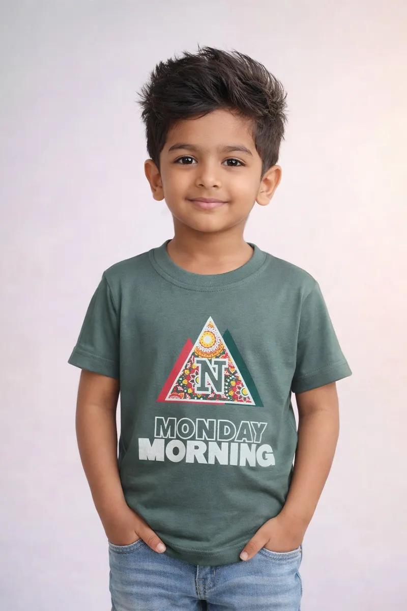 Printed T-Shirt for Boys - Green