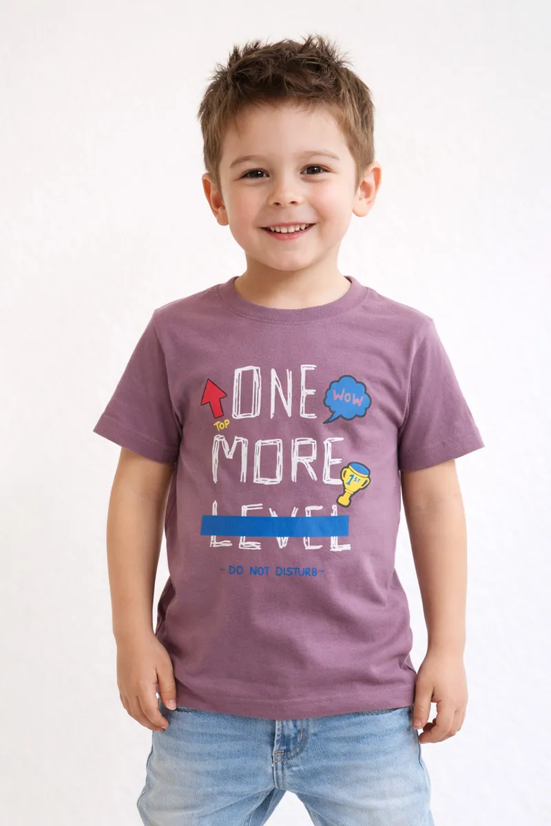 Printed T-Shirt for Boys - Purple