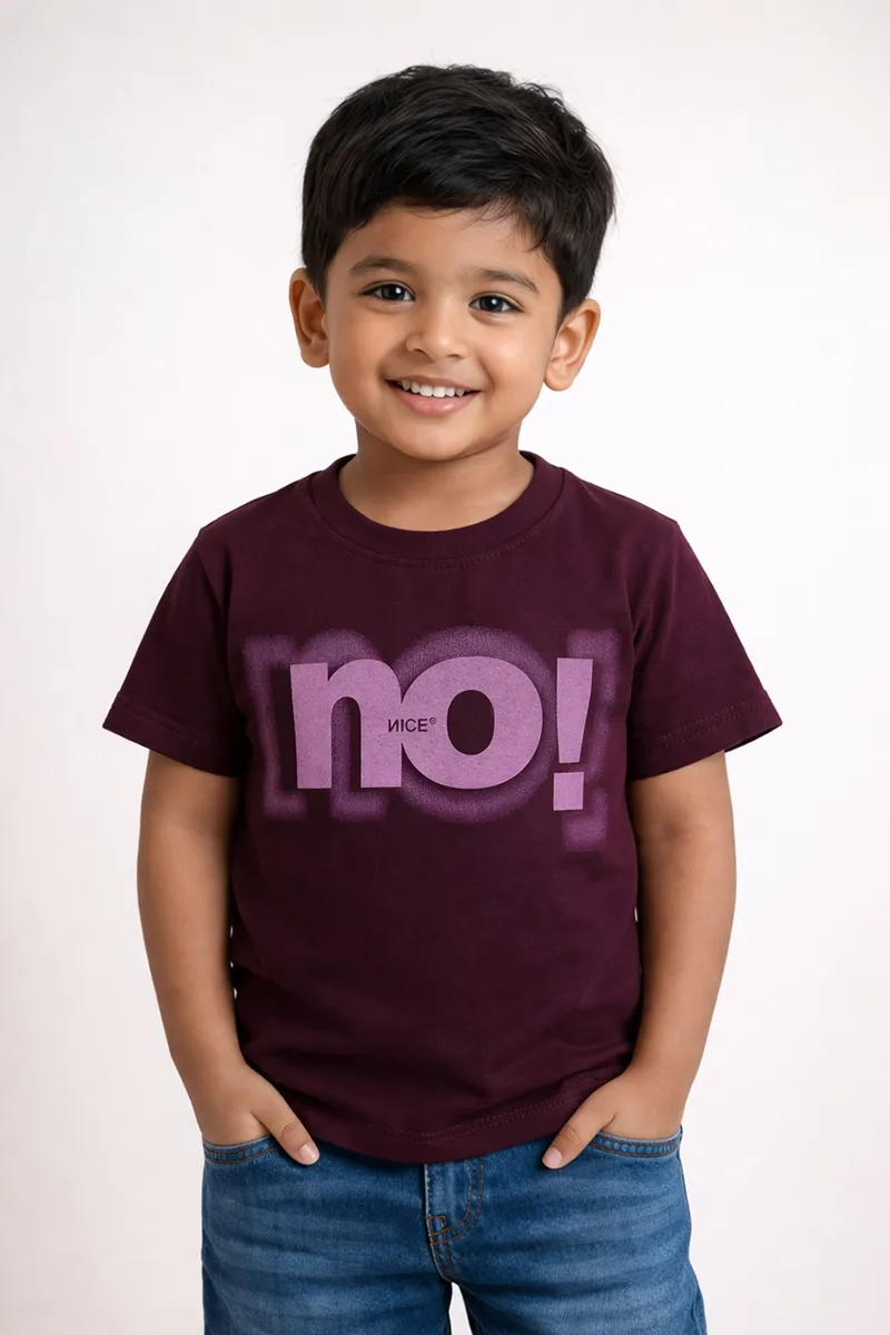 Printed T-Shirt for Boys - Burgundy